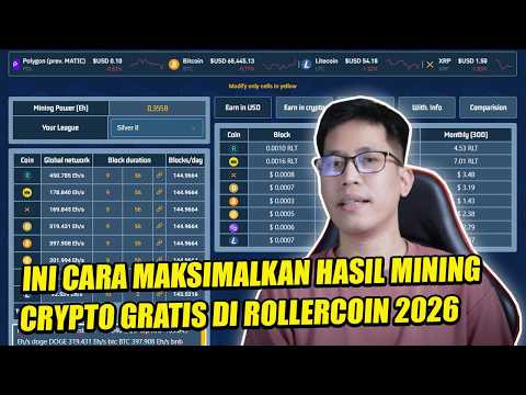Strategi Mining CRYPTO Gratis di RollerCoin 2026, Koin Mana yang Layak?