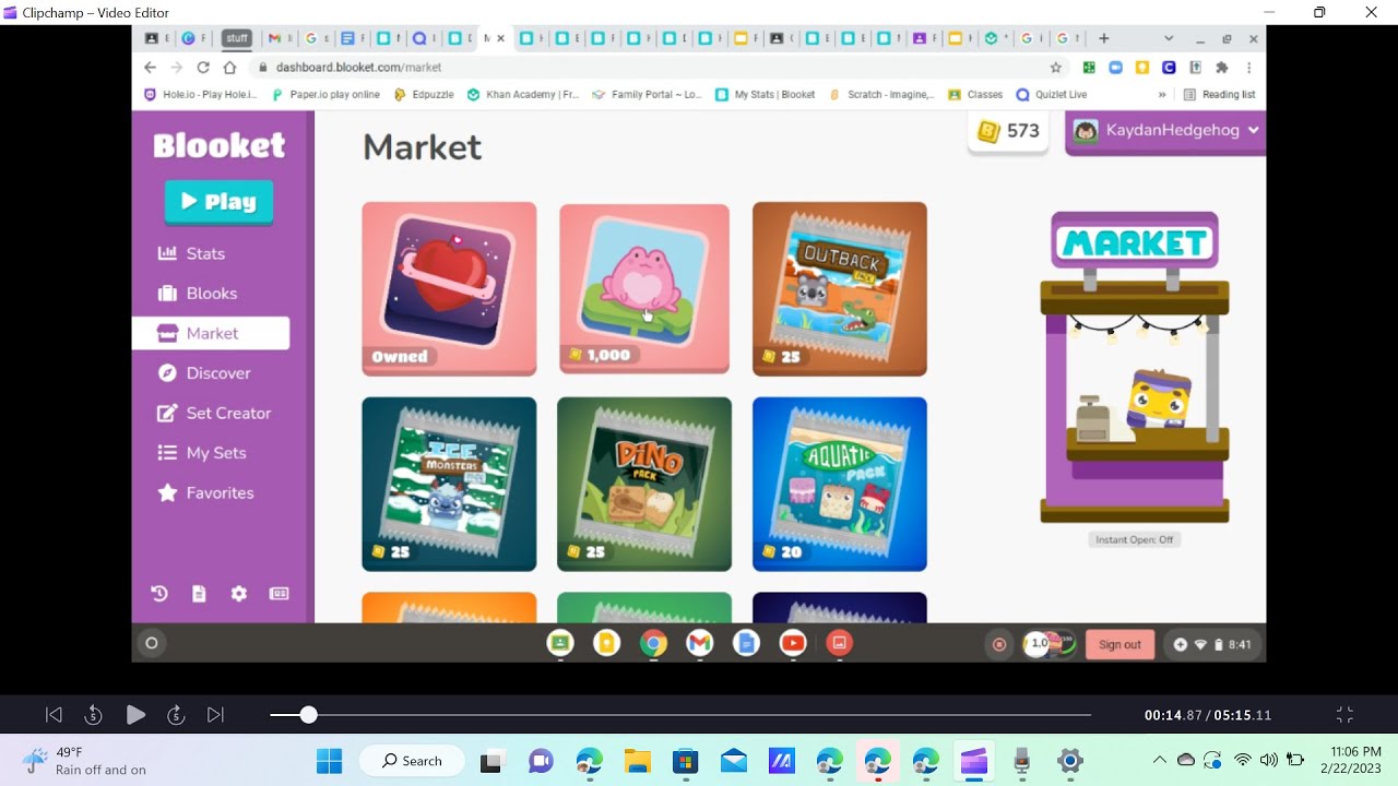 Trying to get Valentines Day Blooket Skins on the wrong date YouTube