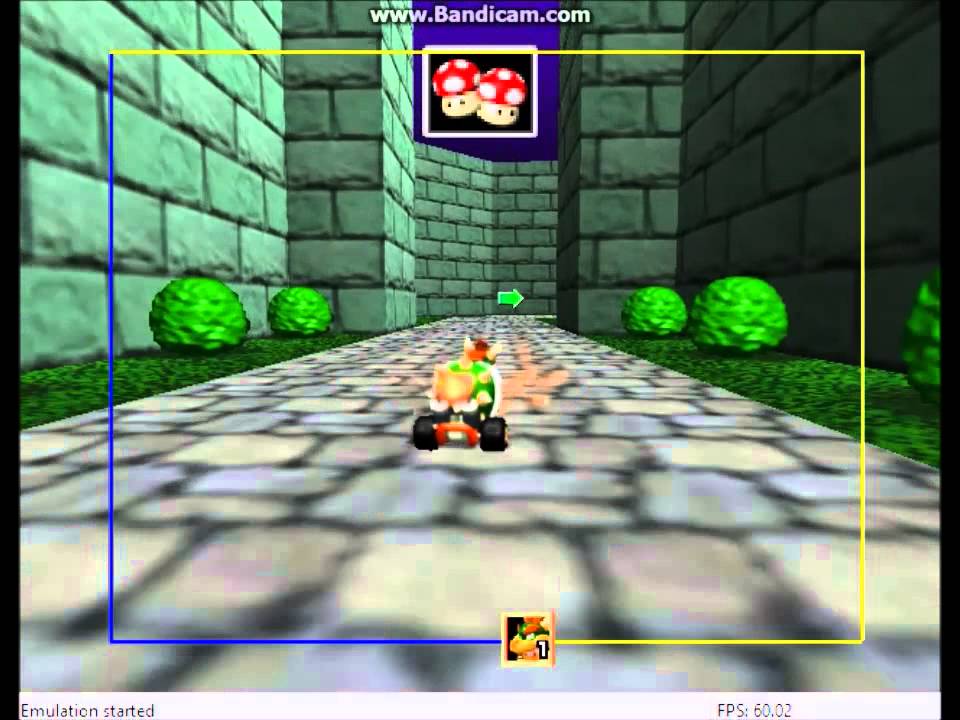 Mario Kart 64 Time Trials: Bowser's Castle - YouTube
