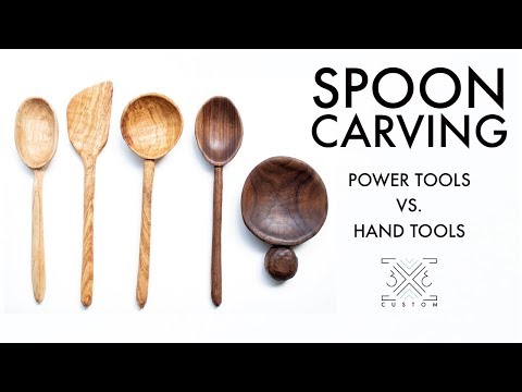 Experimenting with Spoon Carving // Hand Tools vs. Power Tools // Woodworking // Wood Carving
