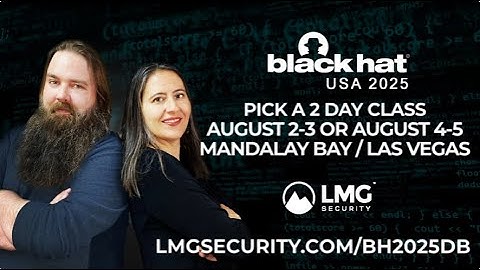 LMG Security Black Hat 2025 360° Data Breaches Class Promo Video