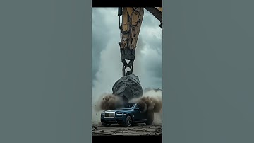 Rolls Royce Crash Test#shorts#rollsroyce#automobile #carevolution The boulder crushes the roysroy