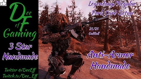 Fallout 76 Anti Armor Handmade 25 25 Bloody Stealth Commando Build One Wasteland 2021
