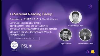 Leveraging Hidden-Space Representations in Bayesian Optimization I LeMaterial Reading Group