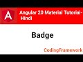 Angular 20 Material Tutorial Day 8 | Badge Explained (Hindi)