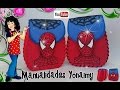 DULCEROS  DE SPIDERMAN EN FORMA DE MOCHILITA HECHO CON FOAMY O GOMA EVA