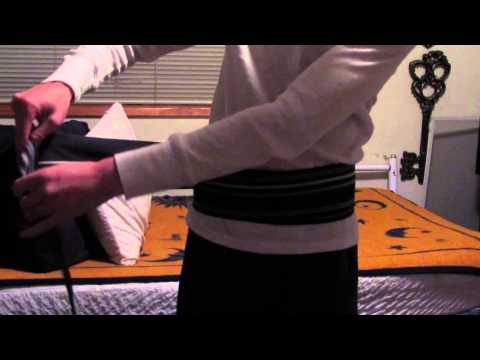 How to tie a kaku obi, samurai style belt