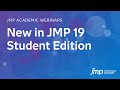 New in JMP 19 Student Edition