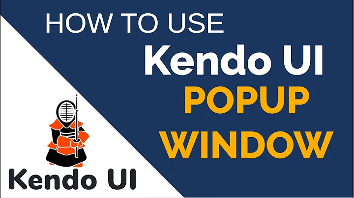 Kendo UI (Popup Window) | Kendo Window