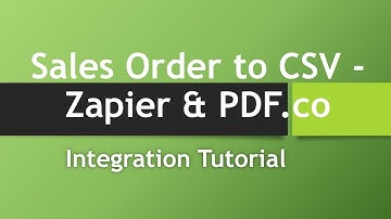 How to Convert Sales Order to CSV in Zapier