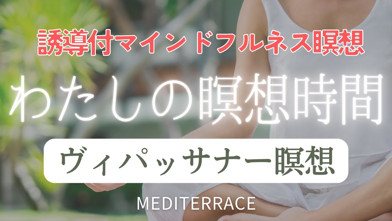 わたしの瞑想時間】ヴィパッサナー瞑想 観察の瞑想 ストレス低減