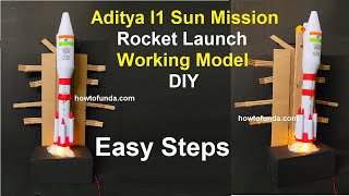 aditya l1 sun mission rocket launch working model - diy - for science exhibition | howtofunda