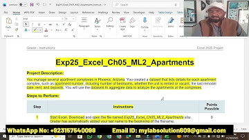 Exp25_Excel_Ch05_ML2_Apartments |  Exp25 Excel Ch05 ML2 Apartments| Excel Ch05 ML2 Apartments