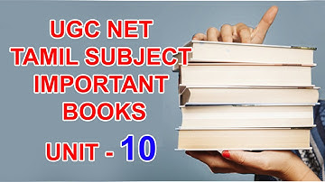 ugc net important books list tamil unit 10