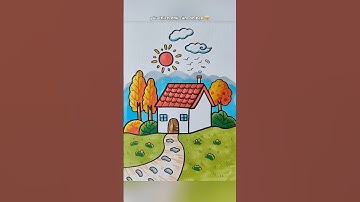 Cách vẽ ngôi nhà nhỏ quê hương 🏠 #thienmink1 #artist #drawing #ngoinhahanhphuc #vetranh #shorts