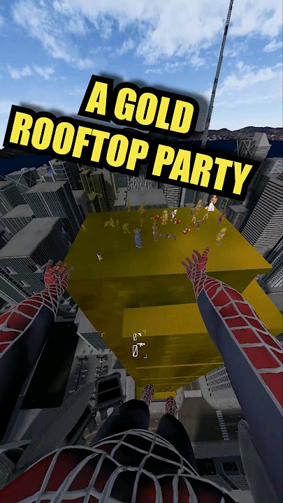 Spider-Man VR GOLDEN ROOFTOP PARTY 🎉 #vr #virtualreality #spiderman #gaming