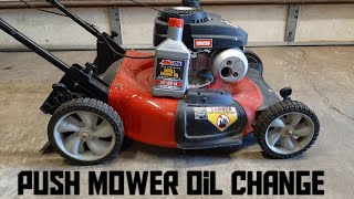 Oil change on Yard Machines push mower Profile