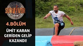 Survivor 2018 4Bölüm Ümit Karan Geriden Gelip Kazandı