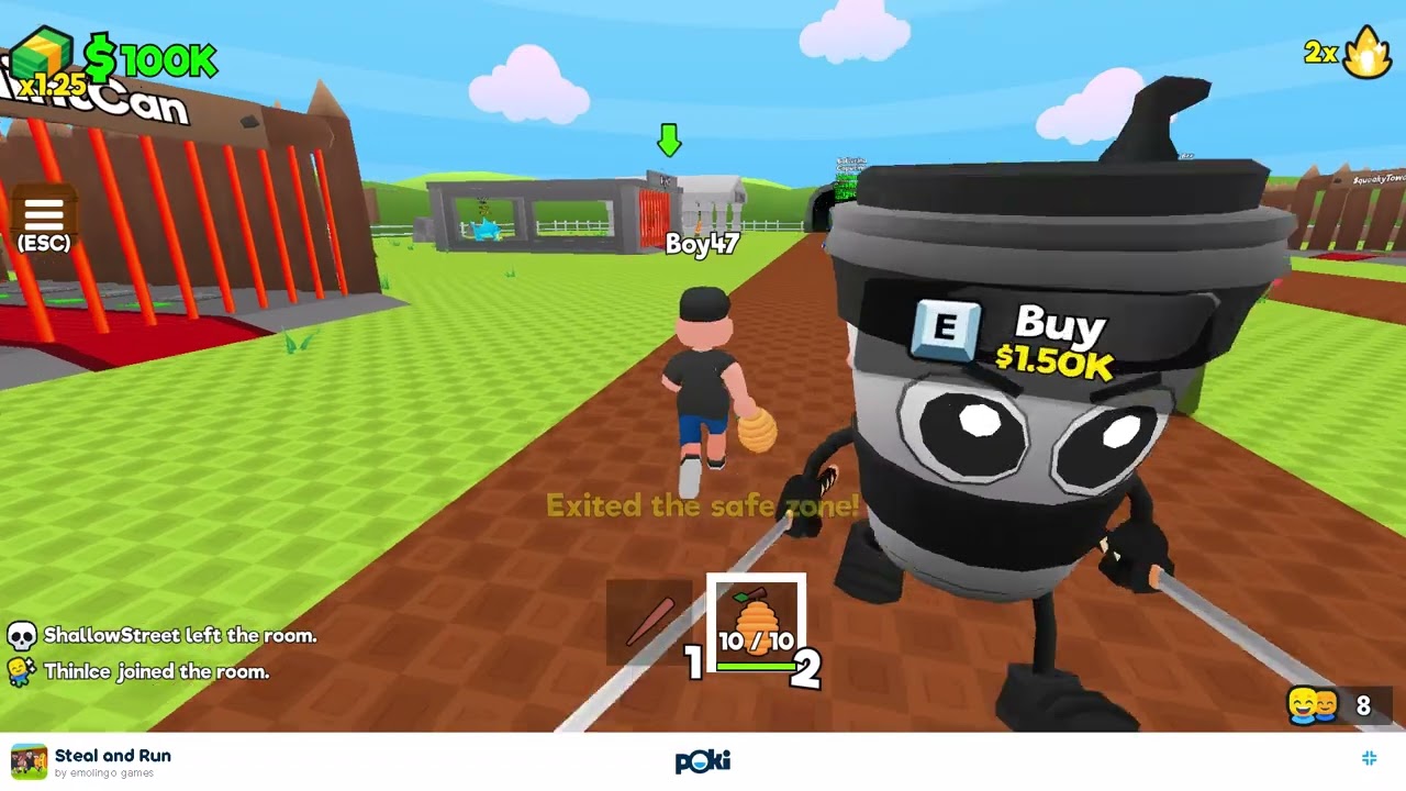 New game in poki by emoligo game (steal and run)