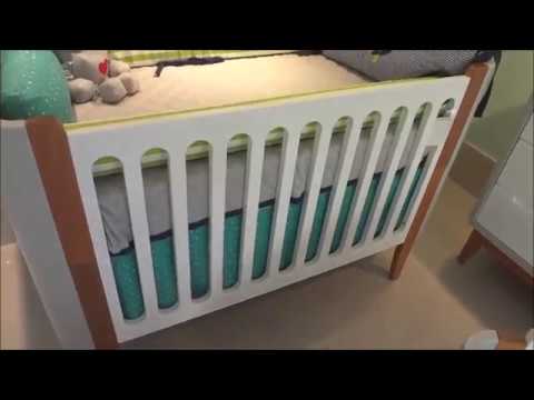 Mini Monde | Berço BO Color Spin Preto com Pés Jequitibá