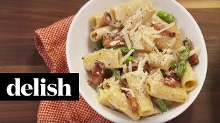 How To Make Cheesy Asparagus Pasta | Delish