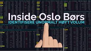 Inside Oslo Børs  Unormalt Høyt Volum  Tirsdag 30 april  Teknisk Aksje Analyse