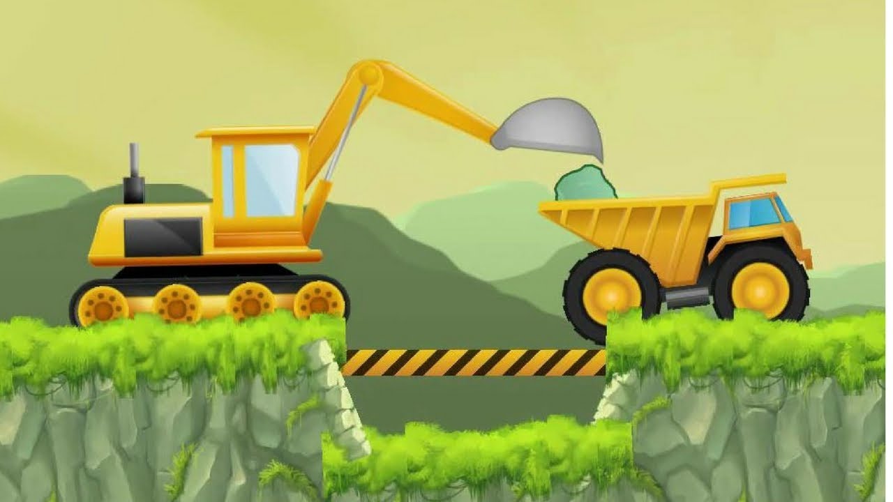 Building trucks for Kids | Construction Crew - The Mountains | Maszyny budowlane dla dzieci