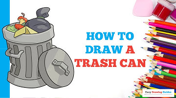 How to Draw a Trash Can in a Few Easy Steps: Drawing Tutorial for Beginner Artists