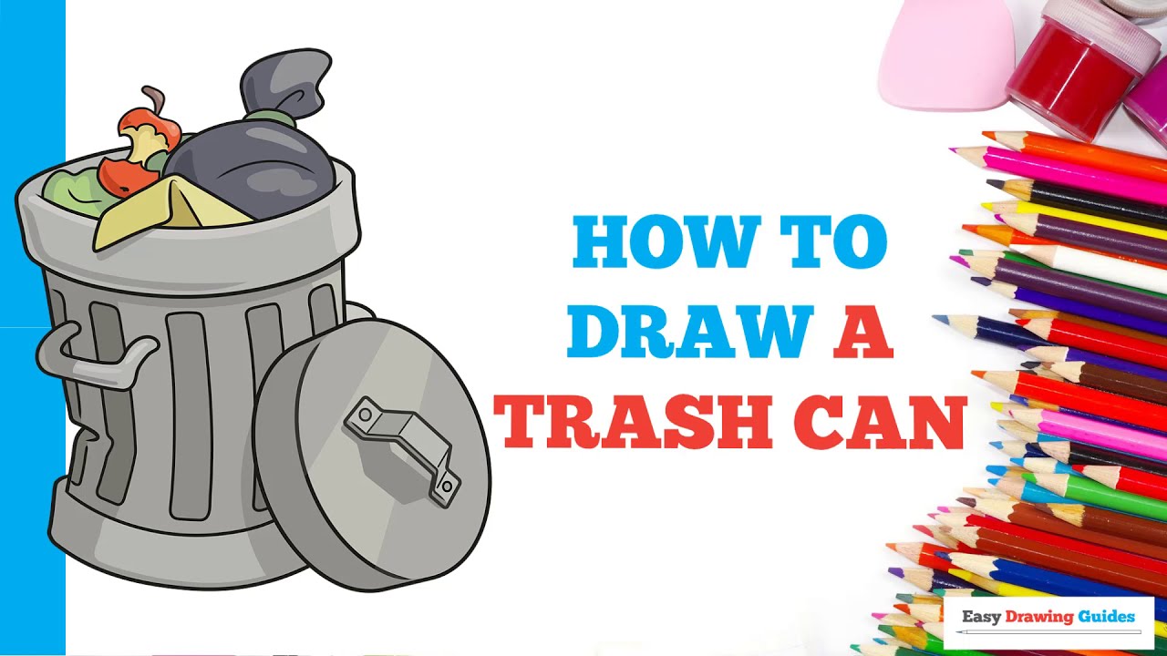 How to Draw a Trash Can - Really Easy Drawing Tutorial