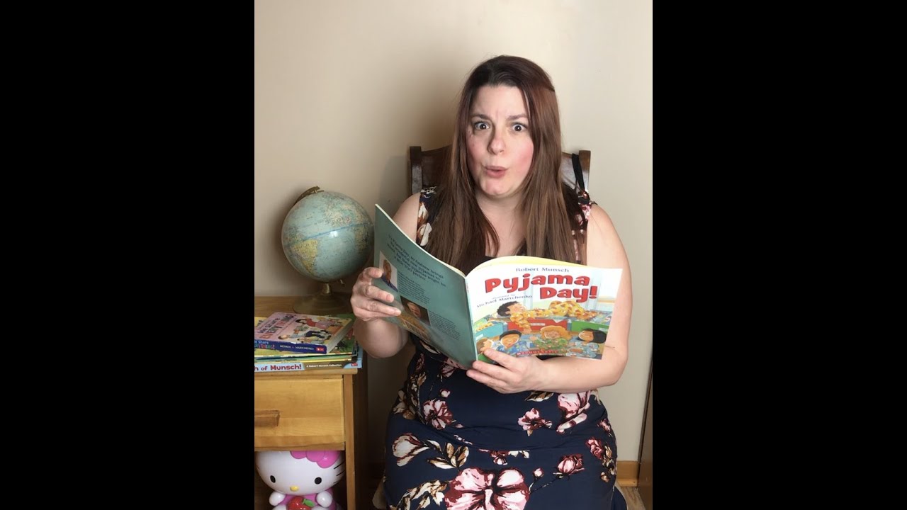 Miss Nathalie reads kids books ! Pyjama Day by Robert Munsch ! YouTube