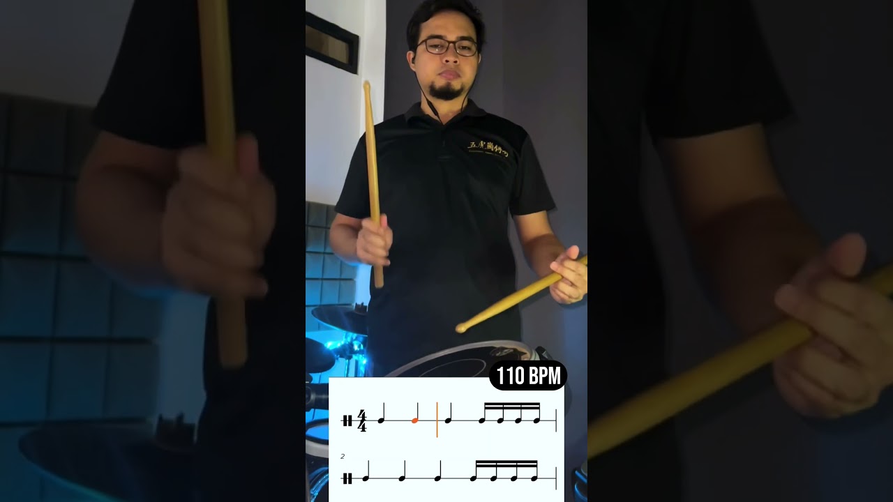 Sixteenth Notes & Quarter Notes #drum #rhythmreading #drumlesson #musiclesson #drums #drumline