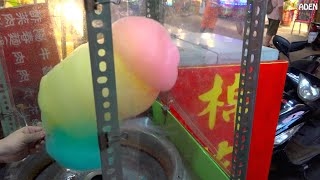 Cotton Candy Art Street Food Snack in Taiwan