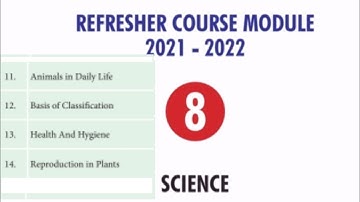 8th standard science Refresher course module Chapter 11 to 14 English medium Answer key