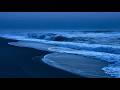 Deep Sleeping Ocean Sounds | Peaceful Waves Crashing on Beach In Night With Fall Asleep Instantly