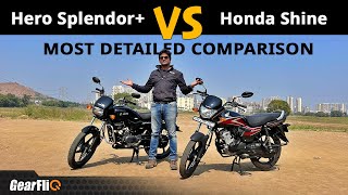 Honda Shine 100 VS Hero Splendor+ | Comparison | कौनसी है बेहतर? | GearFliQ