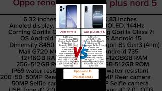 Oppo reno 15 vs one plus nord 5