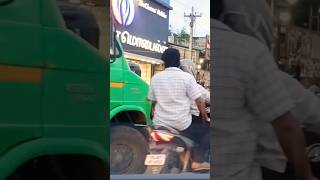 omg almost truck Tyre out hitting bike like patrolling parking wherever everywhere in front of