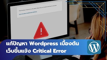แก้ปัญหา Wordpress เบื้องต้น - เว็บแจ้ง Critical Error