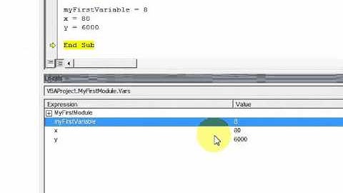Lesson 8.1 Locals Window