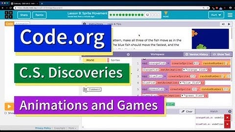 Code.org Lesson 13.7 Sprite Movement | Tutorial with Answers | Unit 3 CS Discoveries