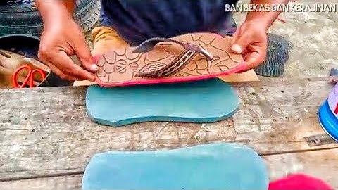 Technique Of Making Sponge Sandals With Simpel Tools