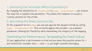 How to Use a Variable as a Parameter Inside the Eigen::Map Class Template
