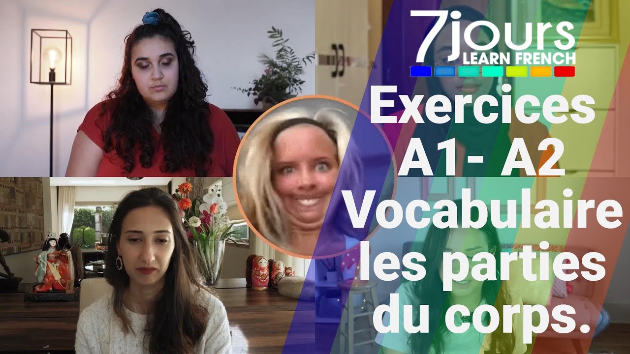Exercices de français A1 - A2 - Vocabulaire les parties du corps - YouTube