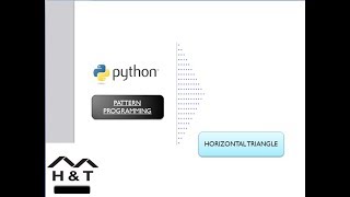 Python pattern program - Print a horizontal triangle with your limits.