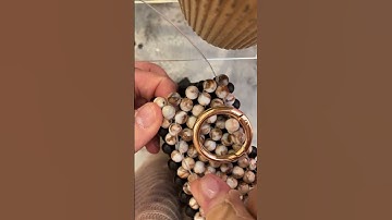 How to attach rings to a beaded bag #beadedbags #beading #tutorial #beads