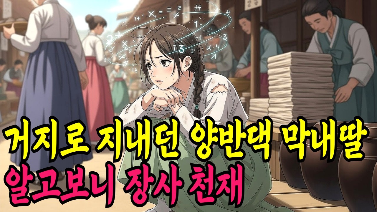 거지로 지내던 양반댁 막내딸이 알고보니 장사 천재?ㅣ야담·민담·전설·신화·설화·야사·옛날이야기·조선시대이야기·오디오북·재미있는이야기