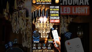 1207/400 Moving Crystal Hanging Zhumar LED Light Bluetooth Speaker, Remote Control Luxury Chandelier