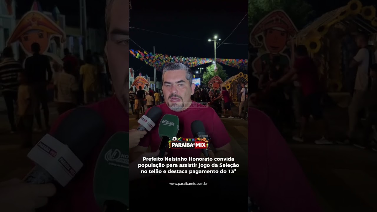 Pref Nelsinho convida população para assistir jogo da Seleção no telão e destaca pagamento do 13°