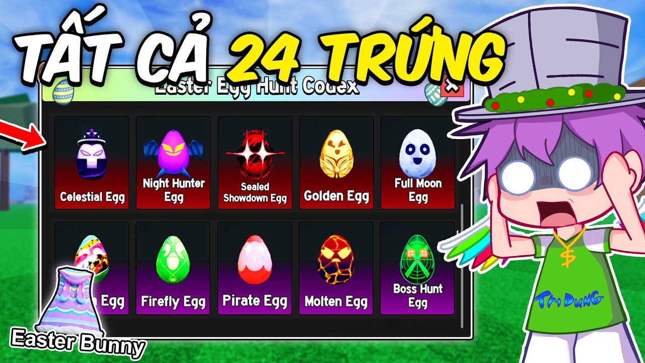 Cách Lấy 24 QUẢ TRỨNG Nhanh Nhất (Chi Tiết) Trong UPDATE EASTER Blox Fruit !