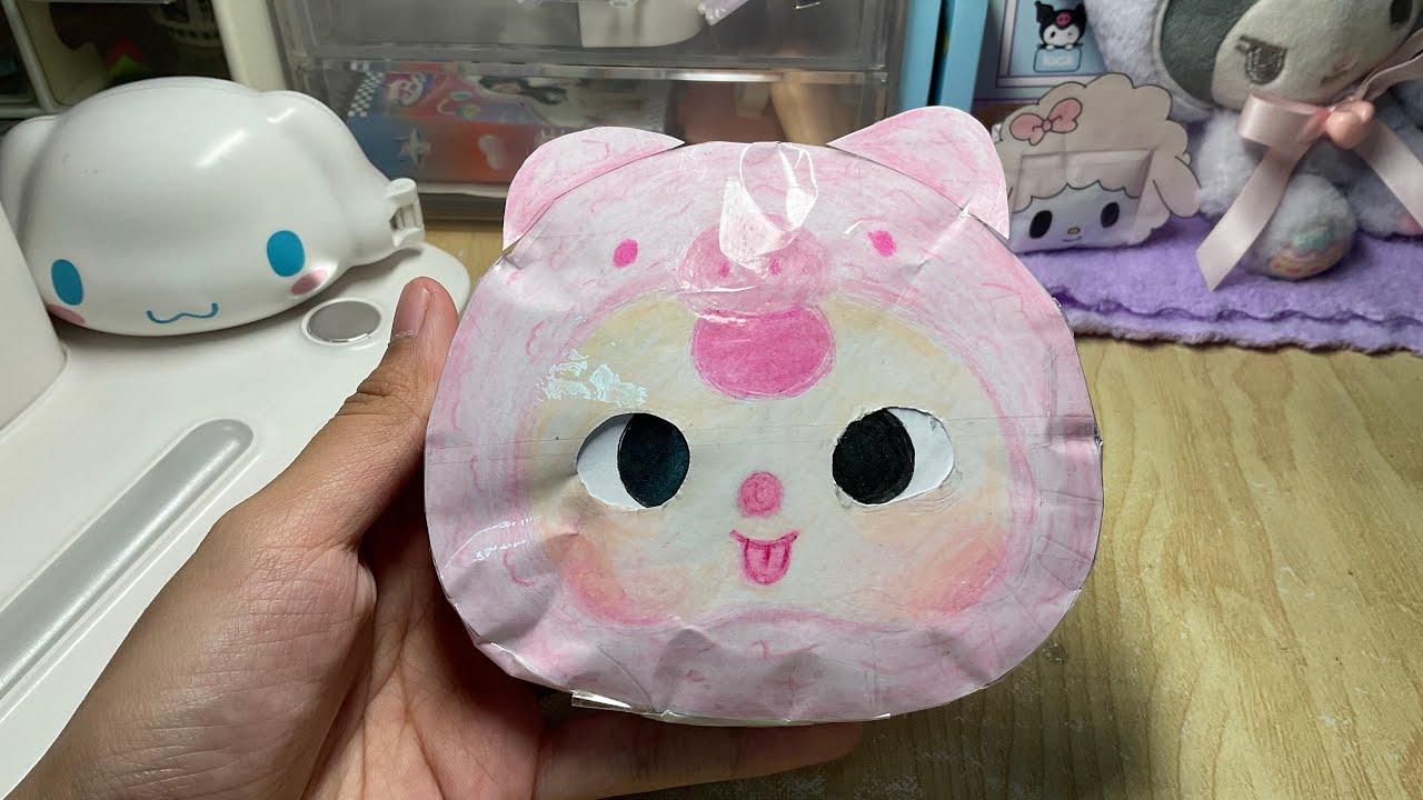 ベビスリ DIY DIY Baby Three Paper Squishy 🩷 | Kaia's Toy World #papercraft